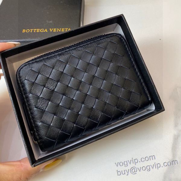 2025品質保証高品質 最高N級ブランドコピー ボッテガ ヴェネタ BOTTEGA VENETA ミニ財布 ファスナー カードケース おしゃれに絶大な人気